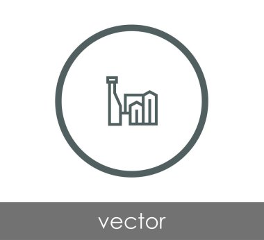 Fabrika düz simgesi