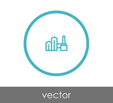 Fabrika düz simgesi