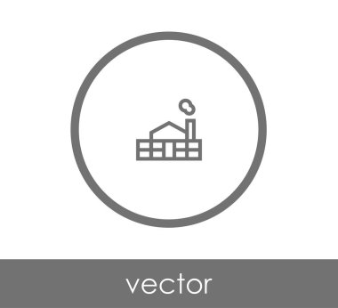 Fabrika düz simgesi