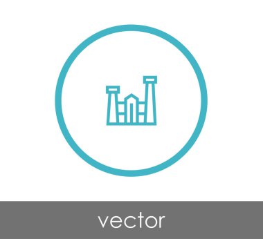 Fabrika düz simgesi