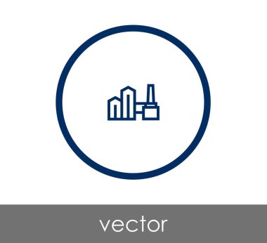 Fabrika düz simgesi