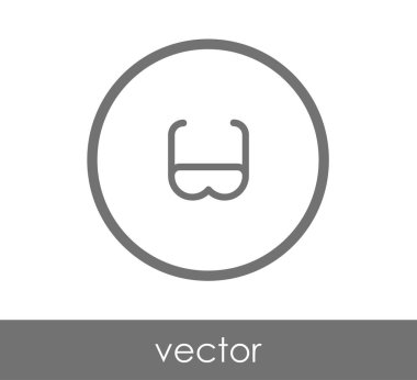 gözlük düz simgesi