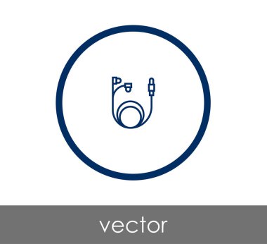 Kulaklık düz simgesi 