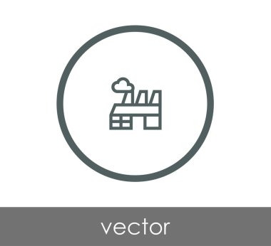 Fabrika düz simgesi