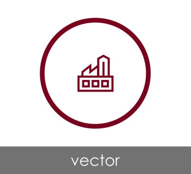 Fabrika düz simgesi