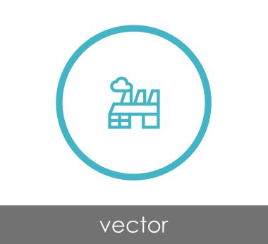 Fabrika düz simgesi