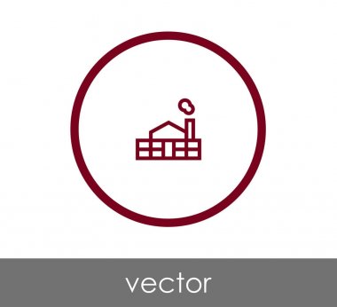 Fabrika düz simgesi