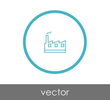 Fabrika düz simgesi