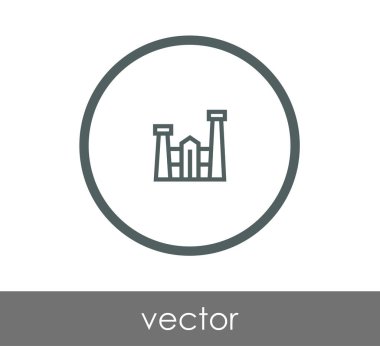 Fabrika düz simgesi