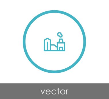 Fabrika düz simgesi