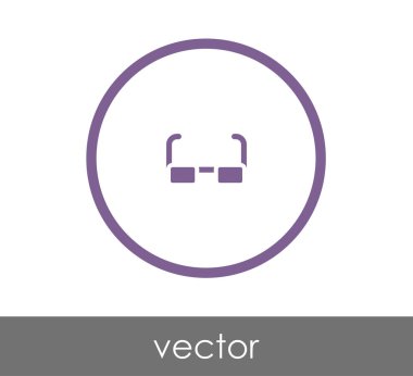 gözlük düz simgesi