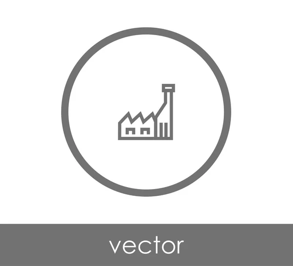 Ícone de fábrica plana — Vetor de Stock