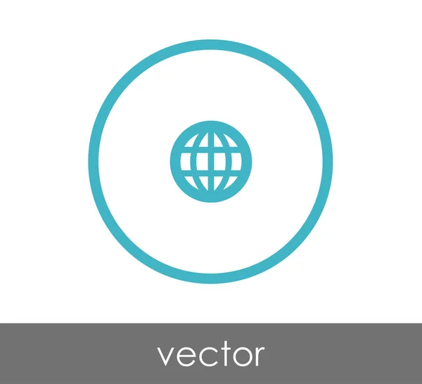 Icono web de tierra — Vector de stock