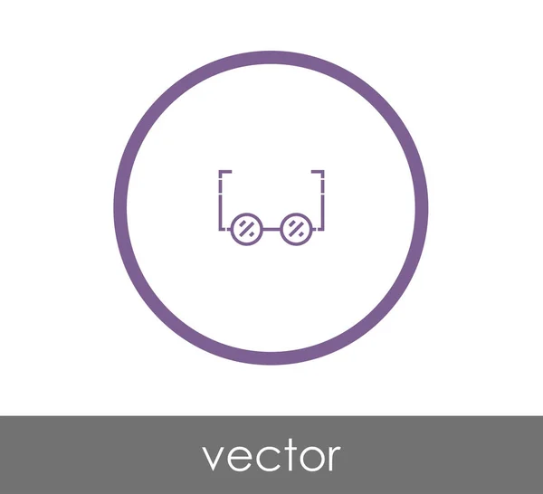 Brillen-Flach-Symbol — Stockvektor