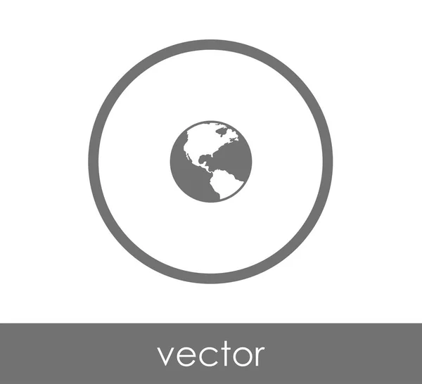 Icono web de tierra — Vector de stock