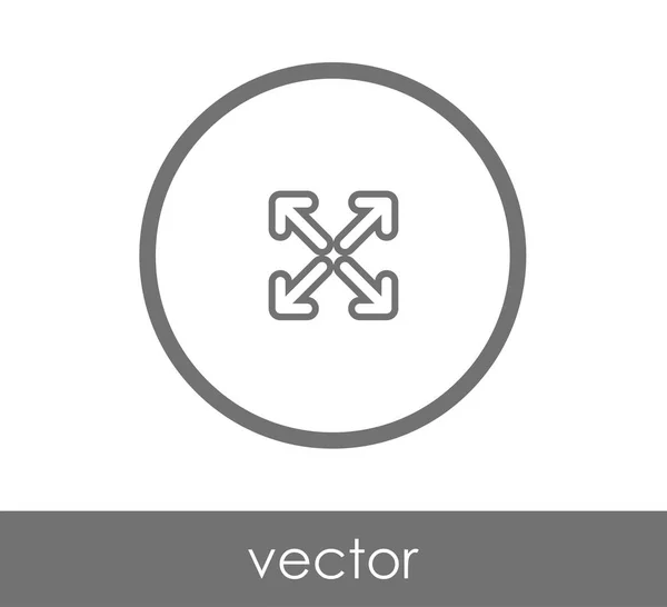 Ampliar icono de ventana de aplicación — Vector de stock