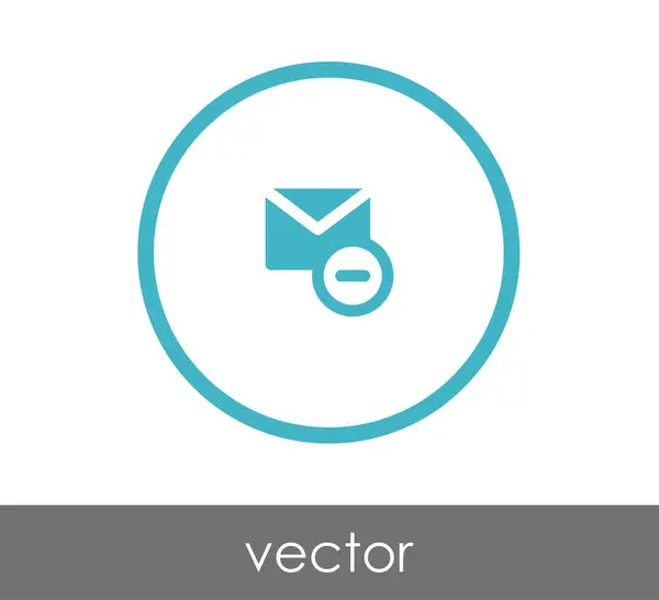 E-Mail-Symbol löschen — Stockvektor