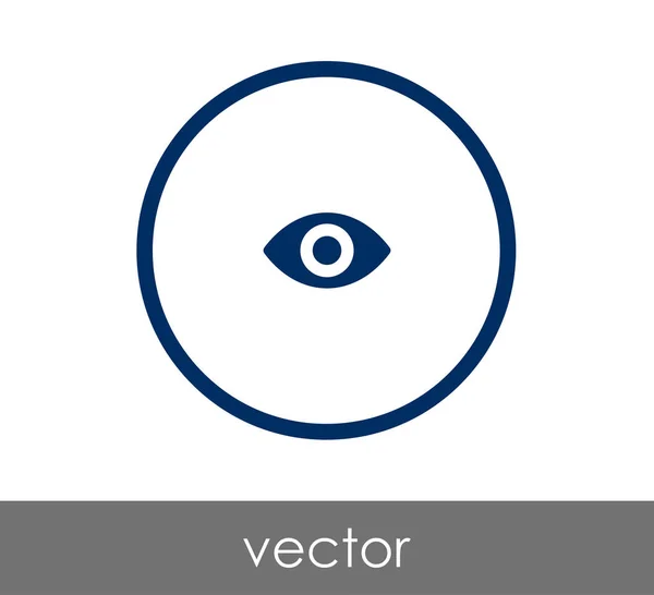 Icono plano de ojo — Vector de stock