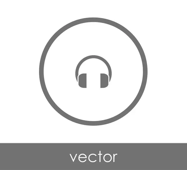 Headphones simple icon — Stock Vector