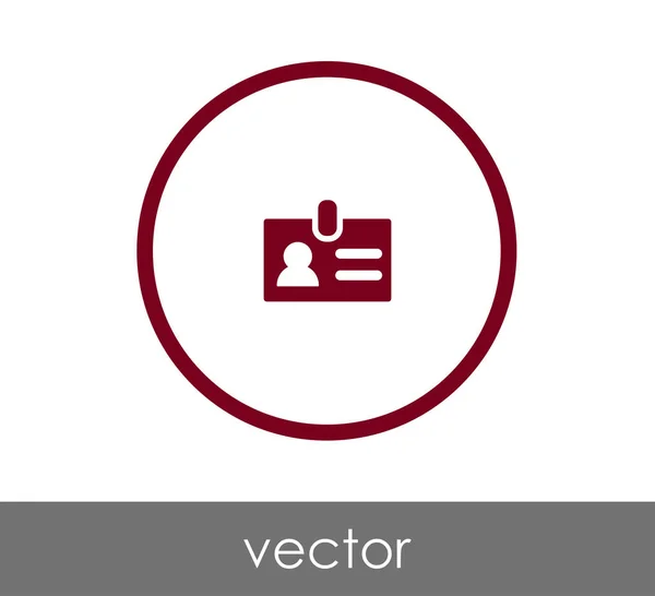 Identiteitskaart pictogram — Stockvector