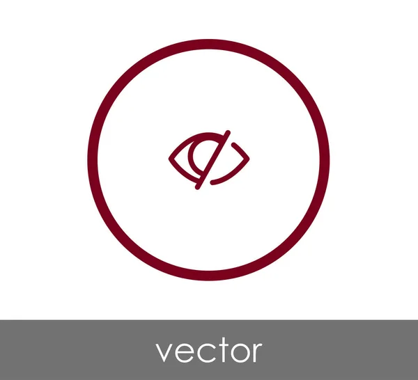 Icono plano de ojo — Vector de stock