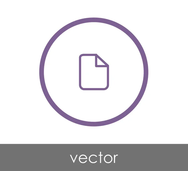 Documento icono plano — Vector de stock