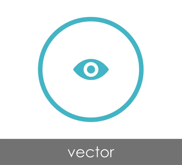 Icono plano de ojo — Vector de stock