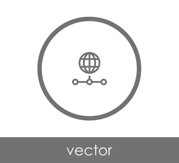 Ícone web terra — Vetor de Stock