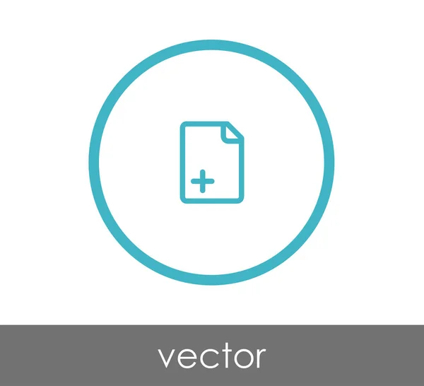 Documento icono plano — Vector de stock