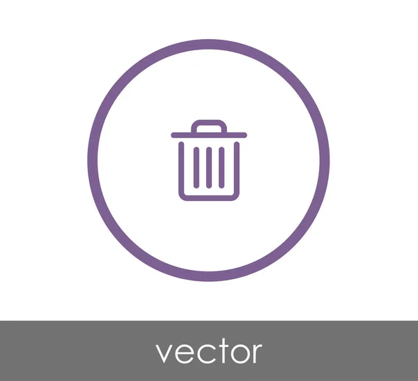 Garbage bin icon — Stock Vector