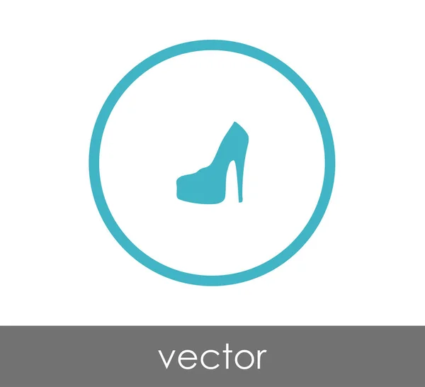 Magas sarkú cipő ikon — Stock Vector