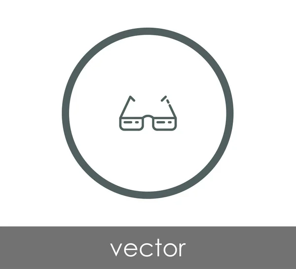 Óculos Ícone plano — Vetor de Stock