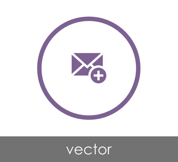 Adicionar ícone de email — Vetor de Stock