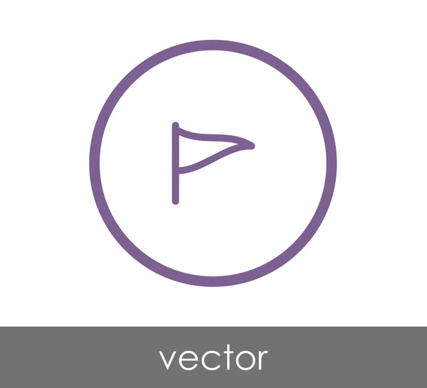 Zászló-web ikon — Stock Vector