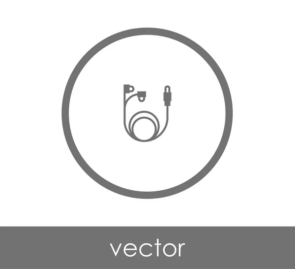 Auriculares icono plano — Vector de stock