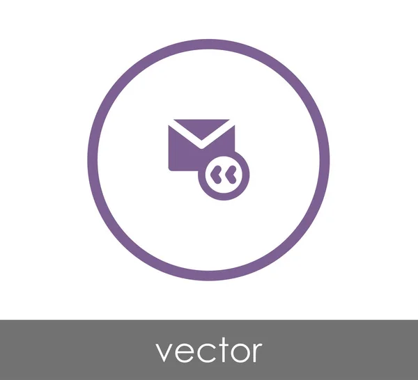 Ícone de resposta de email — Vetor de Stock