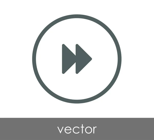 Icono de avance rápido — Vector de stock