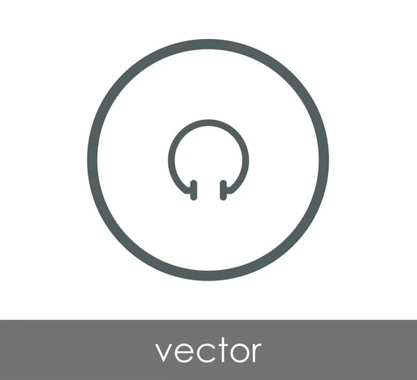 Casque icône simple — Image vectorielle