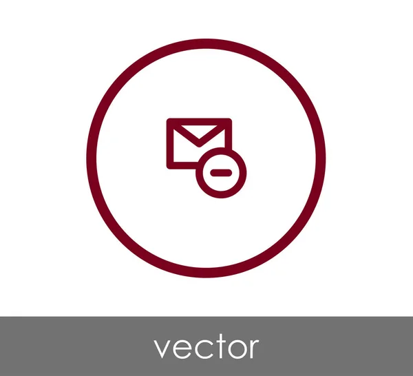 Verwijderen van e-mailpictogram — Stockvector