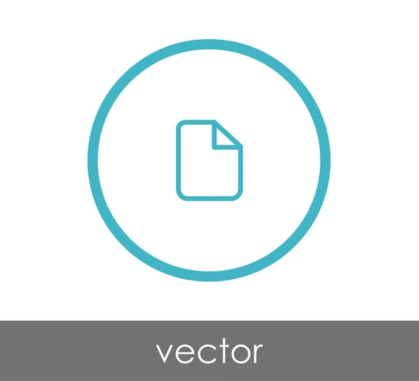 Document icône plate — Image vectorielle