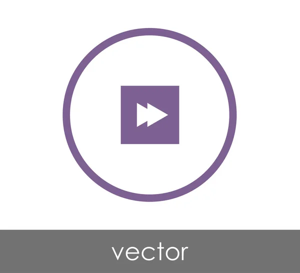 Vooruitspoelen pictogram — Stockvector