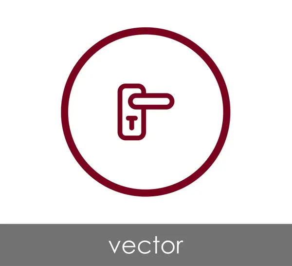 Web-Ikone mit Türklinke — Stockvektor