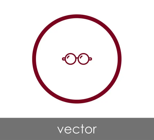 Gafas graduadas icono plano — Vector de stock