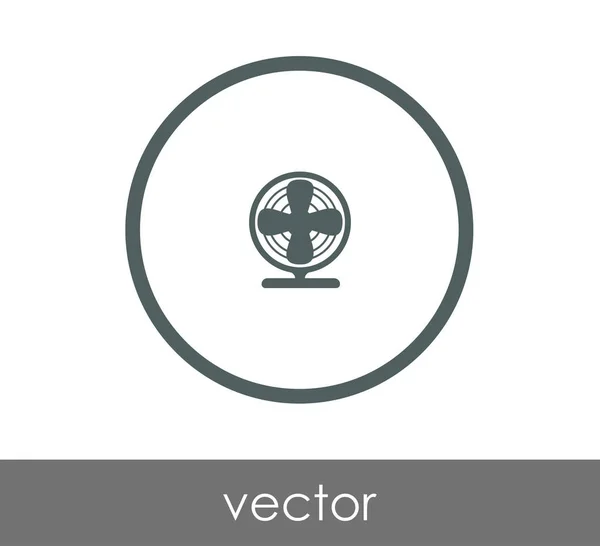 Icône plat ventilateur — Image vectorielle
