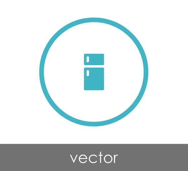 Hűtőszekrény lapos ikon — Stock Vector