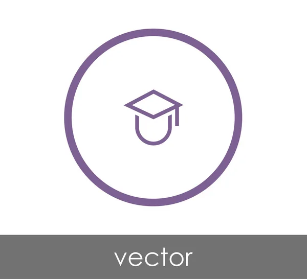 Graduation cap icon — Stock Vector