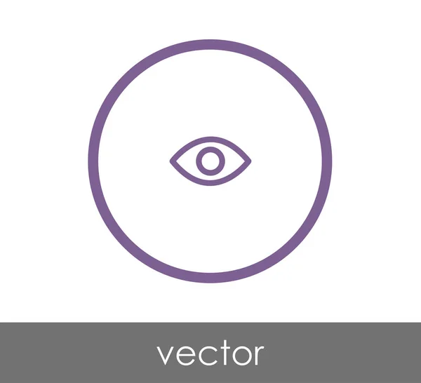 Icono plano de ojo — Vector de stock