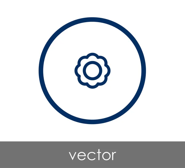 Icono de flor ilustración — Vector de stock