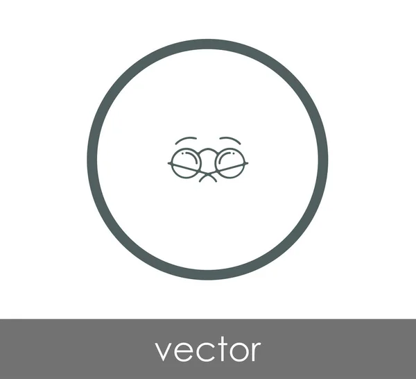 Eyeglasses flat icon — Stock Vector