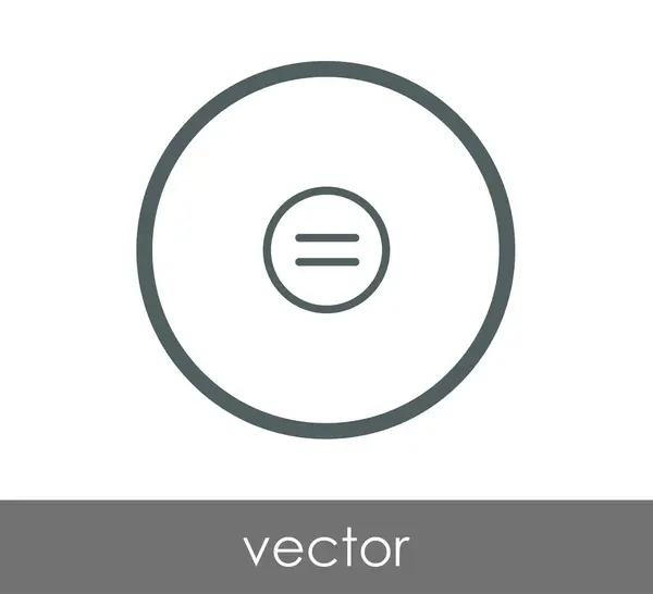 Egyenlő védjegy-ikon — Stock Vector